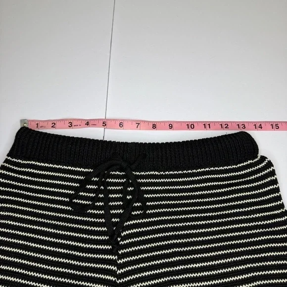 POL Black & White Striped Knit Shorts | Size S | Love in Cali Patch NWOT - Picture 4 of 6